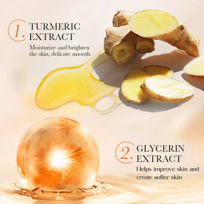 Crème hydratante pour le visage au curcuma.